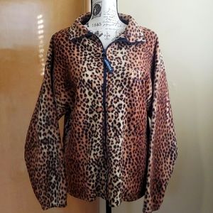 Ameritech cheetah print jacket sz large